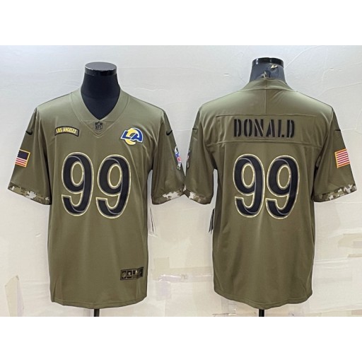 2023 Camiseta Hombre 2023NFL Los Angeles Rams Аарон Дональд Негро Лимитед