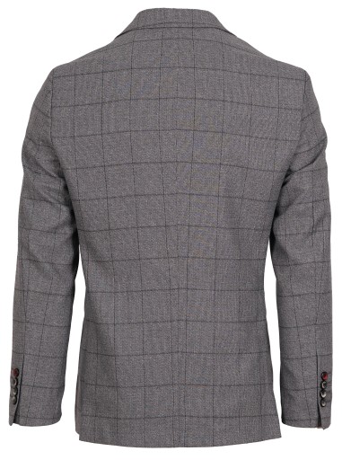 MARYNARKA MĘSKA SIWA W KRATĘ WIZYTOWA ELEGANCKA CASUAL TURECKA BIZNESOWA 50