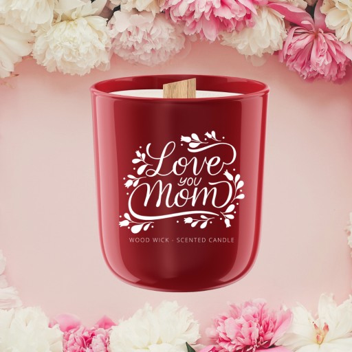 LOVE YOU MOM dla mamy dzień matki Świeca Zapachowa na PREZENT Świeczka