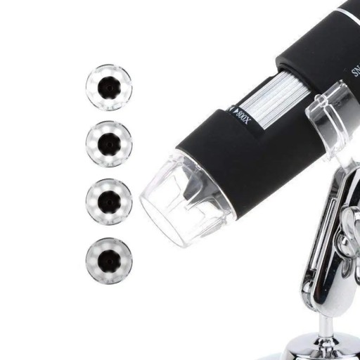Mikroskop Cyfrowy na USB z Dużym Przybliżeniem x1600 2Mpx 8 LED