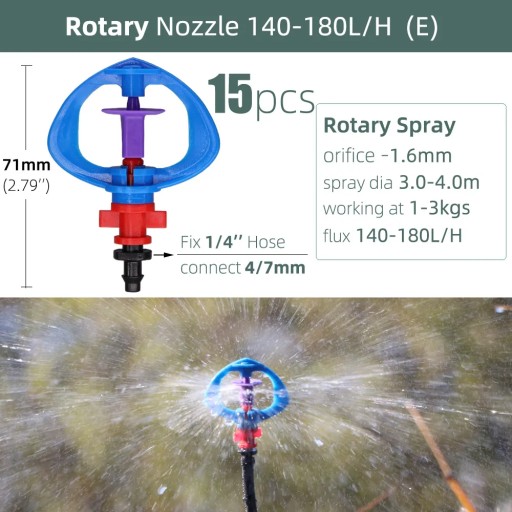 Разбрызгиватель для полива теплицы 1/4 дюйма Irri