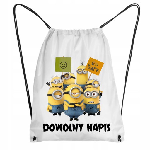 Worek na buty MINIONKI z imieniem dziecka szkolny WF