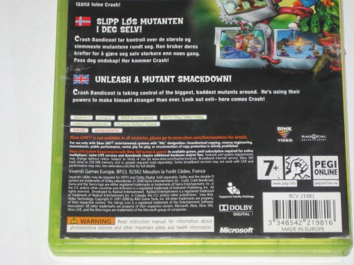 Игра Crash Mind Over Mutant для Xbox360 +vg! англ! х360