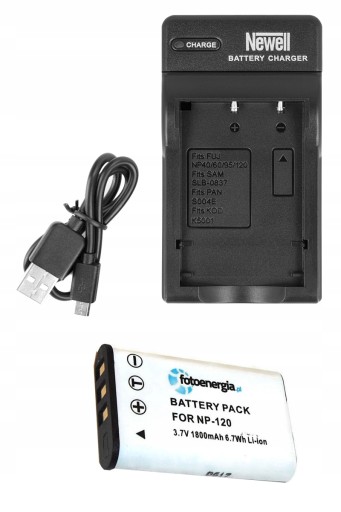 USB-ЗАРЯДНОЕ УСТРОЙСТВО NEWELL + АККУМУЛЯТОР ДЛЯ FUJI NP-120