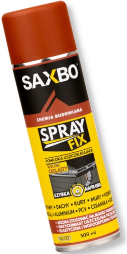 Спрей резиновый Спрей FIX кирпично-красный SAXBO 500мл
