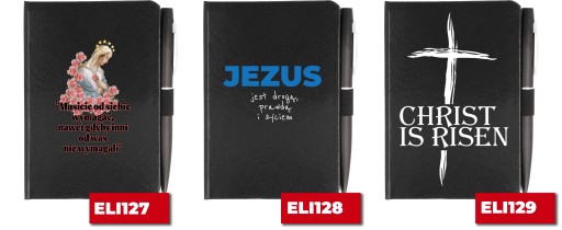NOTES A6 + DŁUGOPIS Prezent Religijne CYTATY Wzory