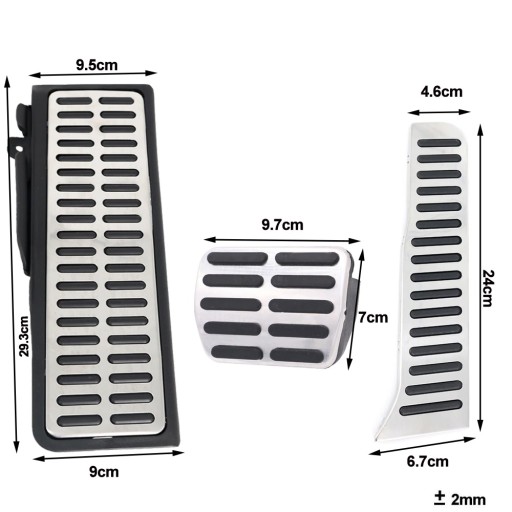 Хромированные накладки на педали Seat Leon 2 2005 - 2012 гг.