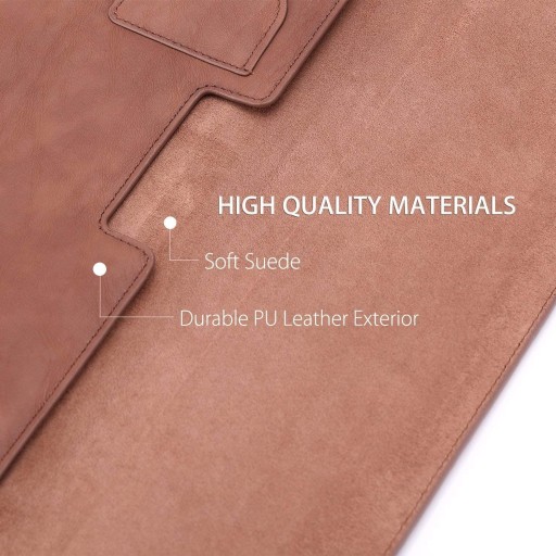 POKROWIEC TORBA DO MACBOOK 12'' SKÓRA PU BRĄZ