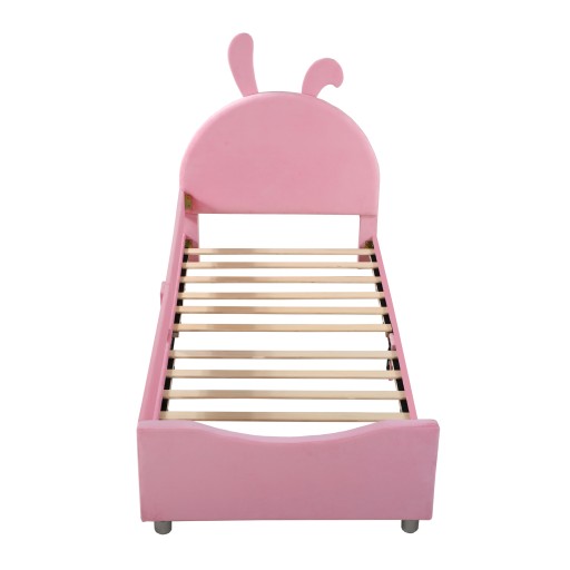 Łóżko dziecięce miękkie łóżko 90*200 cm rozkładana sofa różowym