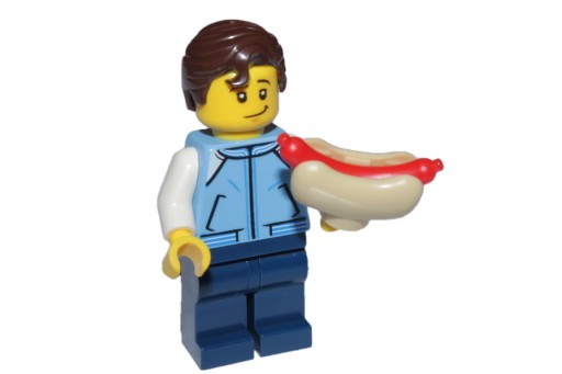 M14*ФИГУРКА LEGO cty1021 МАЛЬЧИК ПОДРОСТОК + ХОТ-ДОГ, НОВЫЙ