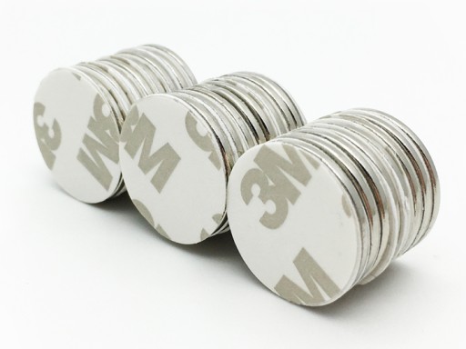 MAGNES NEODYMOWY WALCOWY 20x1mm Z KLEJEM 3M