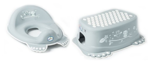 ПРОТИВОСКОЛЬЗЯЩАЯ ПЛАТФОРМА ПОДНОГКА СТУПЕНЬ СТУПЕНЬ ПОДИУМ Совы серый TEGA BABY