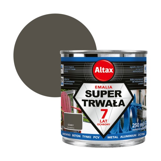 ALTAX SUPER DURABLE ЭМАЛЬ 0,25л СЕРАЯ
