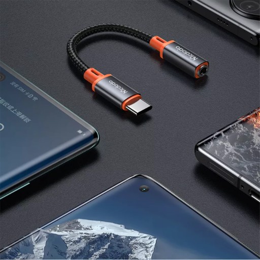 Mcdodo Przejściówka Adapter Usb C Mini Jack z DAC Wytrzymała Nowoczesna