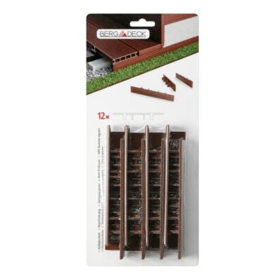Zaślepki do deski tarasowej BERGDECK B150 zestaw 12 szt. wild teak maskują