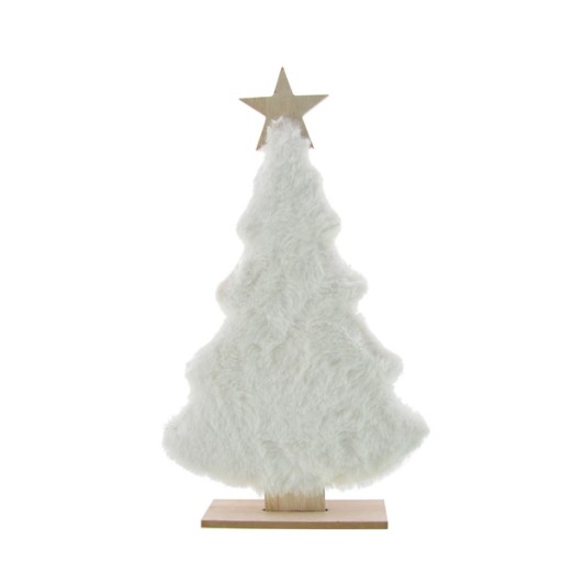 CHOINKA DREWNIANA FUTERKO BIAŁA ŚWIĘTA 28cm 1szt