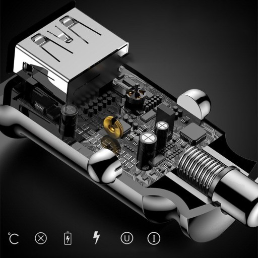 АВТОМОБИЛЬНОЕ ЗАРЯДНОЕ УСТРОЙСТВО МИНИ 2x USB LED BASEUS