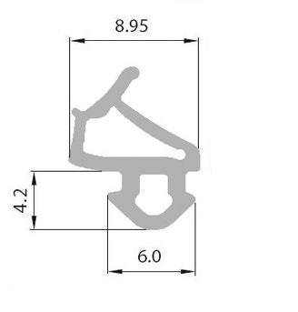 Уплотнитель створки для окон ПВХ VEKA S-1127