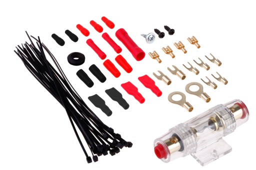 Zestaw kabli przewodów CAR AUDIO do wzmacniacza tuby radia subwoofera 60A