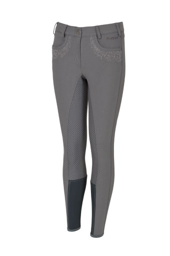 Bryczesy młodzieżowe Pikeur KALOTTA z pełnym silikonowym steel grey 152 cm