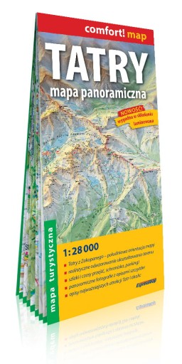 Tatry mapa laminowana panoramiczna turystyczna