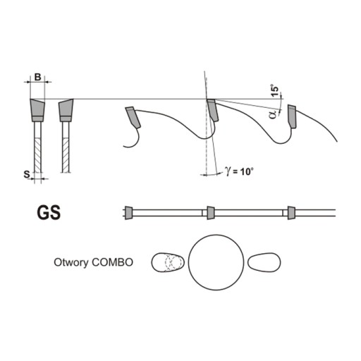 GLOBUS PIŁA TARCZOWA DO DREWNA 300x30x3,4mm 52Z WIDIA CIĘCIE POPRZECZNE GS