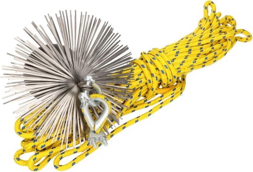 ZESTAW KOMINIARSKI 22 M CZYSZCZENIA KOMINÓW 120 MM