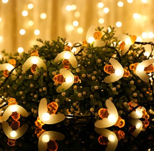 СОЛНЕЧНАЯ Пчелка Гирлянда 20LED струна САД