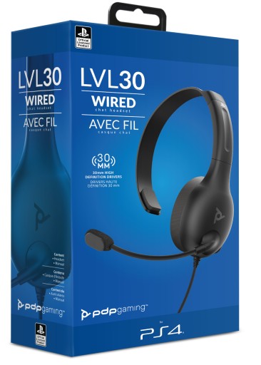 Проводные наушники PDP LVL30 PS4/PS5 черные