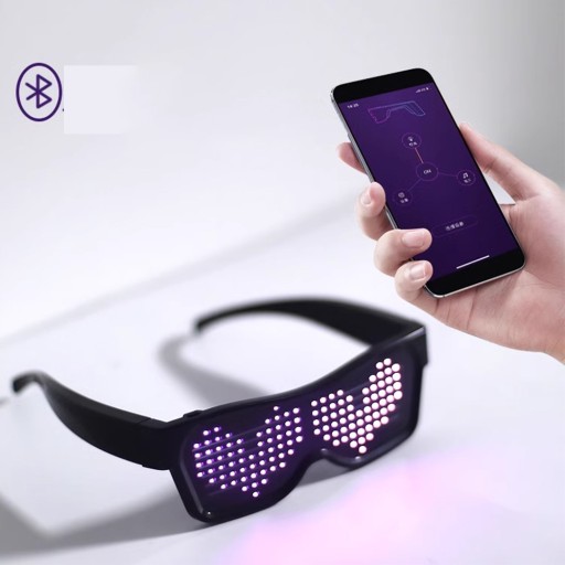 СВЕТЯЩИЕСЯ СВЕТОДИОДНЫЕ ОЧКИ BLUETOOTH МИГАЮЩИЕ ОЧКИUSB