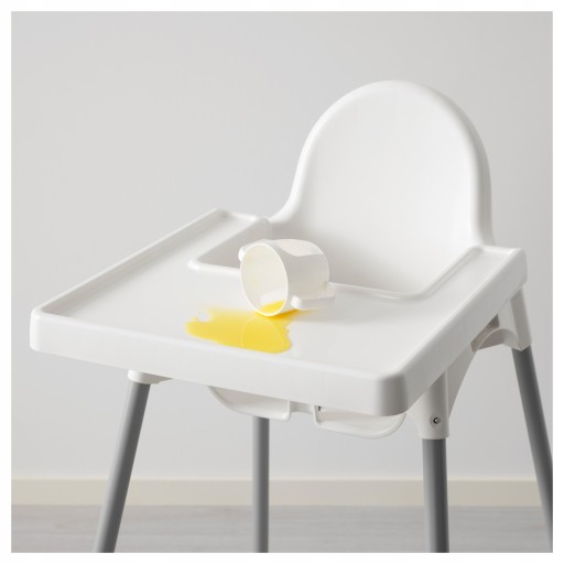 Детский стульчик, белый/серебристый АНТИЛОП Ikea