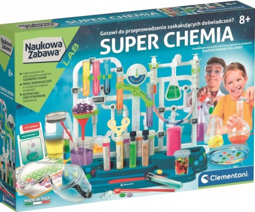 Clementoni Doświadczenia chemiczne SUPER CHEMIK mały chemik edukacja nauka