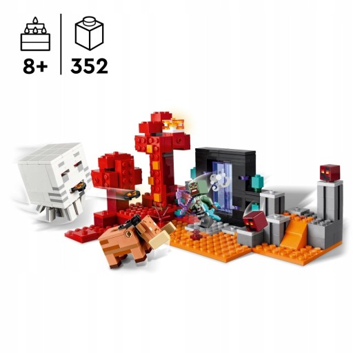 LEGO MINECRAFT 21255 ЗАСАДКА В ПОРТАЛЕ НИЖНЕГО ПОРТАЛА