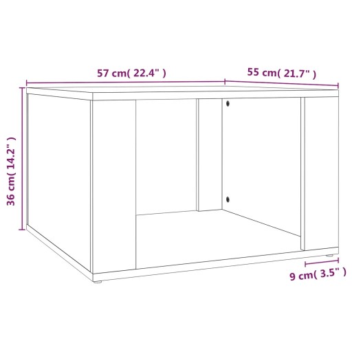 VidaXL Тумбочка прикроватная, белый, 57x55x36 см, ткань