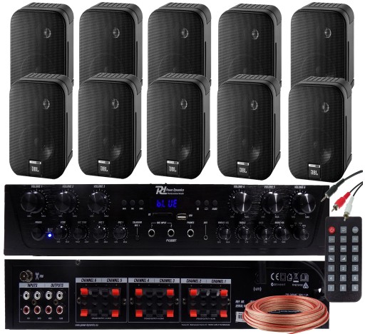 10 КОЛОННАЯ АУДИОСИСТЕМА JBL ДЛЯ ПОМЕЩЕНИЙ МАГАЗИНА