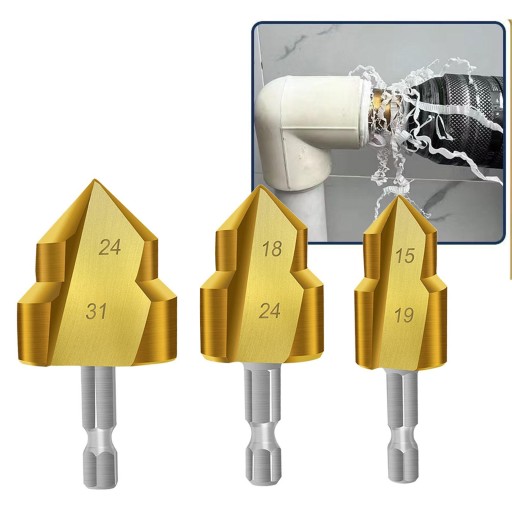 Wiertło stopniowe PPR Lifting Premium uniwersalne hydrauliczne 20mm 25mm 32mm 3 szt.