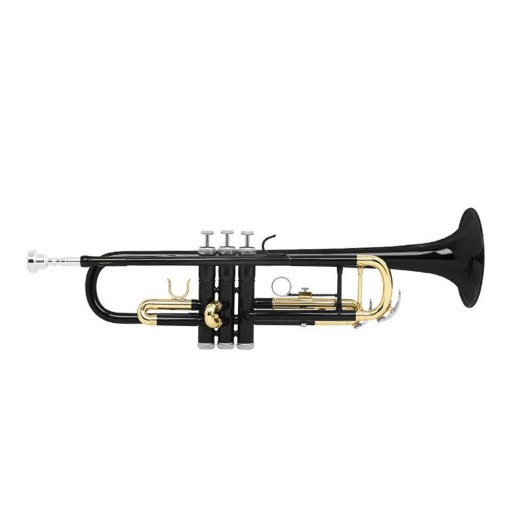 Flat Trumpet Set B Медная студенческая труба, вестерн, черный с золотом