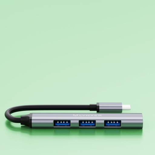 ХАБ USB-C 3.0 — USB 3.0 — 4 ПОРТА USB — РАЗДЕЛИТЕЛЬ / АДАПТЕР / РАЗДЕЛИТЕЛЬ