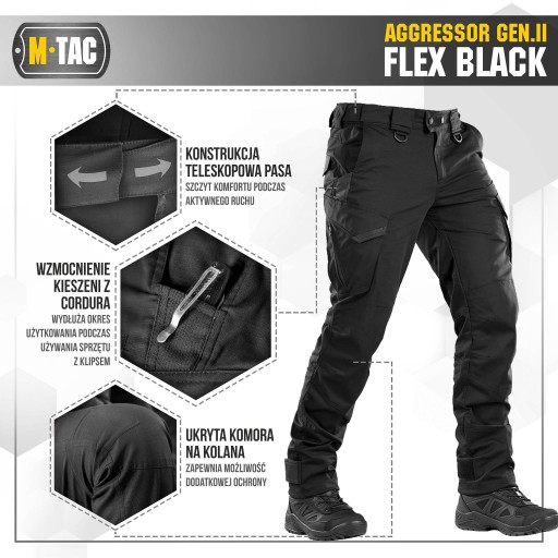 Тактические брюки M-Tac Aggressor Gen.II Flex Bk