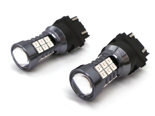 P27/7W Светодиодная лампа 3157 12V 20W CANBUS красная