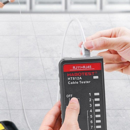 ТЕСТЕР КАБЕЛЕЙ ЛВС RJ11 RJ45 ПОИСК КАБЕЛЬНЫХ ПАР HABOTEST HT812
