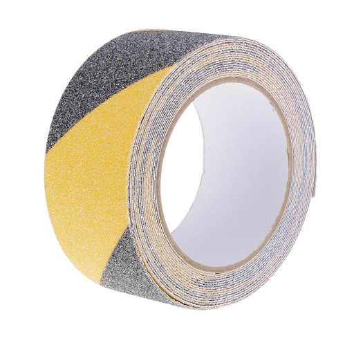 TAŚMA ANTYPOŚLIZGOWA SAMOPRZYLEPNA ŻÓŁTO-CZARNA 50 mm * 5 METRÓW NA SCHODY