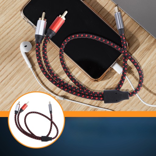 АУДИОКАБЕЛЬ ТИПА C 2RCA СОЕДИНИТЕЛЬНЫЙ