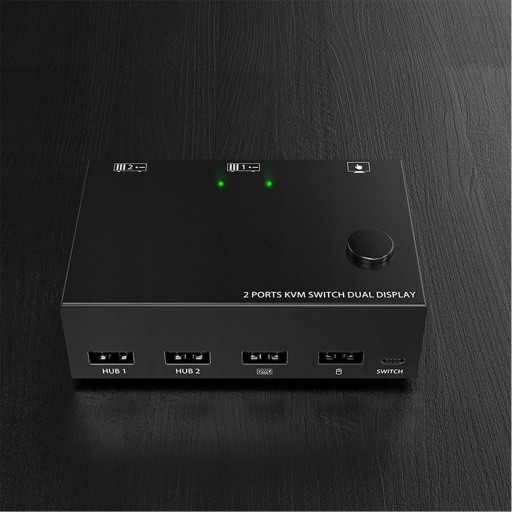 PRZEŁĄCZNIK KVM PODWÓJNY MONITOR 2-PORTOWY