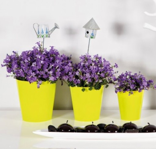 Крышка для цветочного горшка SIMPLE круглая PURPLE, диаметр 15 см