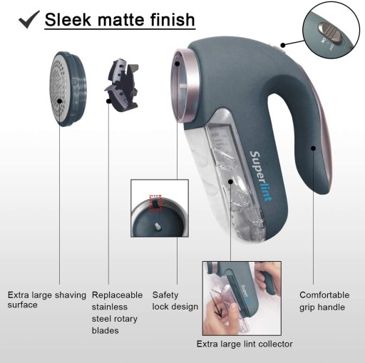 Профессиональная электрическая ТРИЦОВКА ДЛЯ ОДЕЖДЫ SUPER LINT