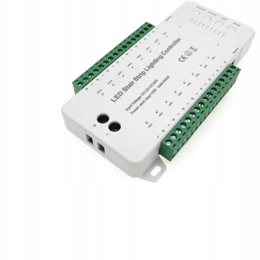 STEROWNIK SCHODOWY 16 STOPNI 12V 24V + PIR + PILOT