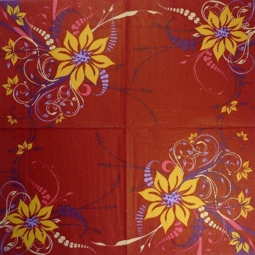 serwetka, serwetki 33x33 - 20szt - 0037 kwiaty