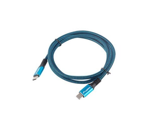 КАБЕЛЬ USB-C M/M USB4 1,2 М 100 Вт 8K 30 Гц ЧЕРНО-СИНИЙ LANBERG