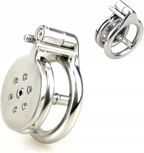 Stalowy pas cnoty Flat Cage Rurka Chastity Belt klatka na penisa